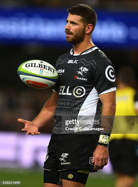 Willie le Roux of the Cell C Sharks during the round 13 Super Rugby match between Cell C Sharks and Southern Kings at Growthpoint Kings Park on May...