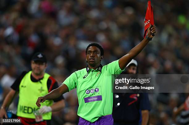 Assistant Referee Archie Sehlako during the round 13 Super Rugby match between Cell C Sharks and Southern Kings at Growthpoint Kings Park on May 21,...