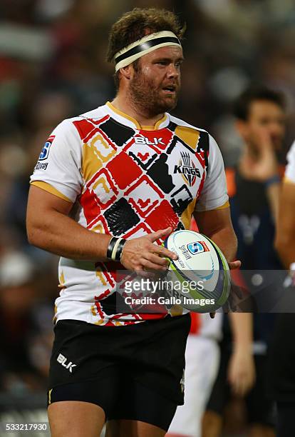 Martin Bezuidenhout of the Southern Kings during the round 13 Super Rugby match between Cell C Sharks and Southern Kings at Growthpoint Kings Park on...