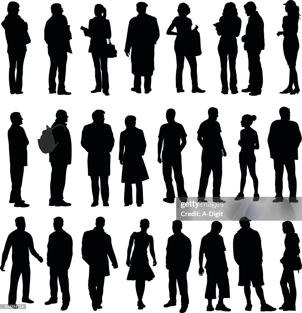 Silhouette Collection Of Various Adults
