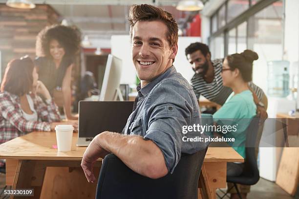 satisfied in his job - over shoulder stock pictures, royalty-free photos & images