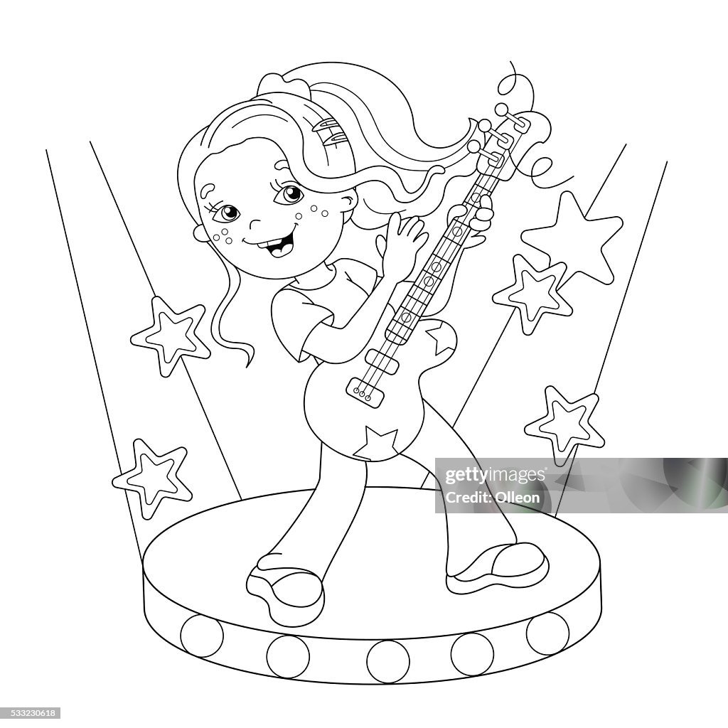 Colorear Página Descripción De Niña Tocando La Guitarra En La Etapa Ilustración de stock - Getty Images Colorear Página Descripción De Niña Tocando La Guitarra En La Etapa Ilustración de stock - Getty Images