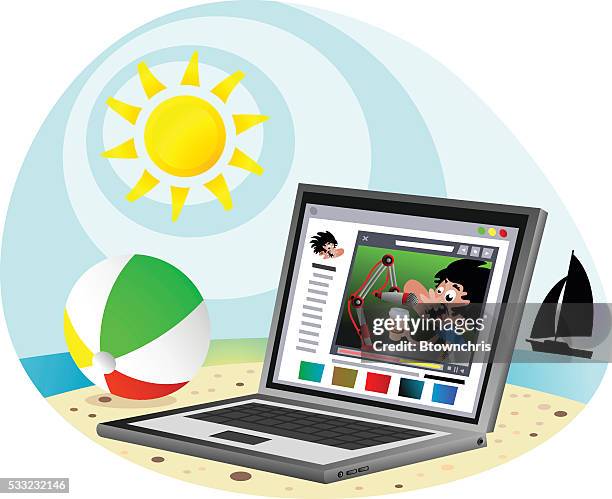 Beach Box Computer Beachball Computer Photos and Premium High Res Pictures - Getty Images