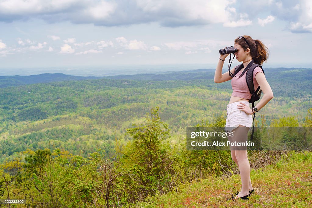Scenic view to Great Smoky Mountains from Cherohala Skyway, Tennessee