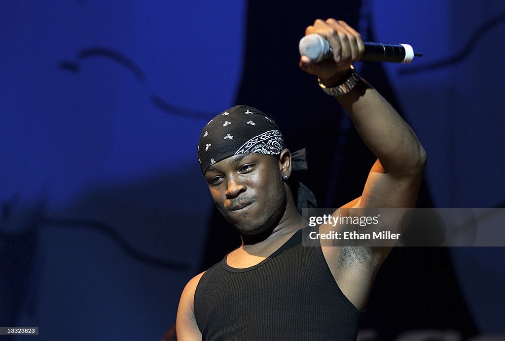 Pretty Ricky Singer Singer Pleasure of hip-hop group Pretty Ricky performs during BET's ...