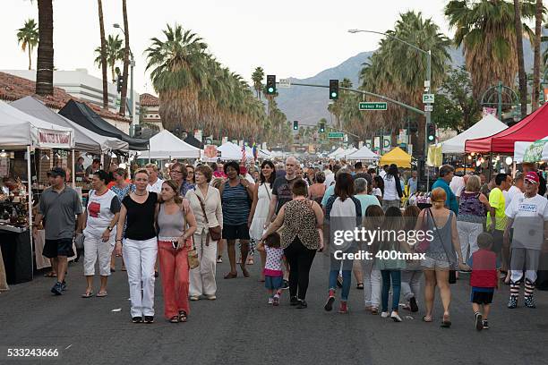 villagefest - downtown palm springs stock pictures, royalty-free photos & images