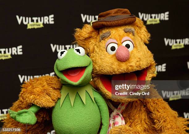 Kermit the Frog and Fozzie Bear attend the Vulture Festival at Milk Studios on May 21, 2016 in New York City.