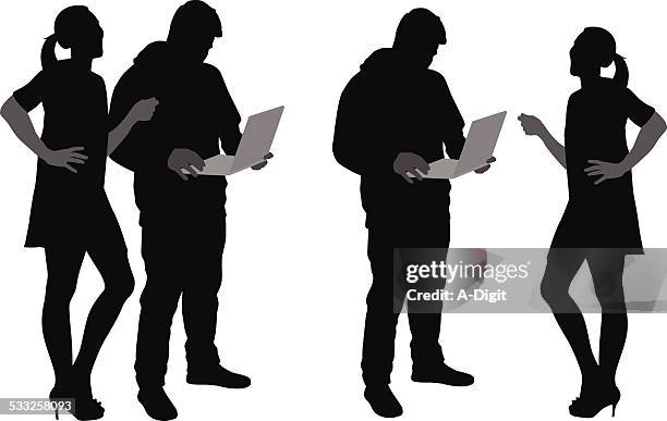 essay - couple ignoring stock illustrations