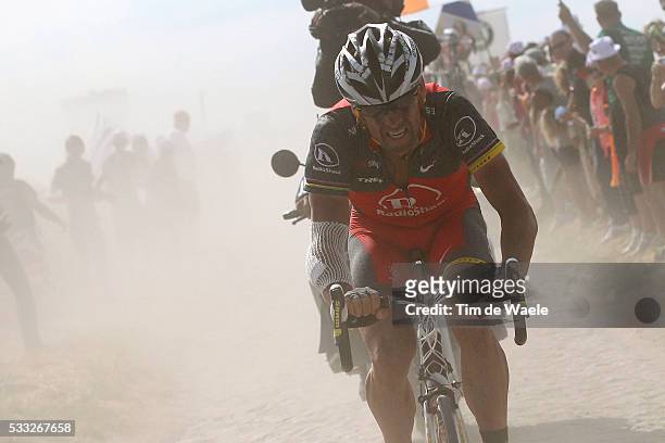 97th Tour de France 2010 / Stage 3 Lance ARMSTRONG / Illustration Illustratie Dust Poussiere Stof / Wanze - Arenberg Porte Du Hainaut / Ronde van...