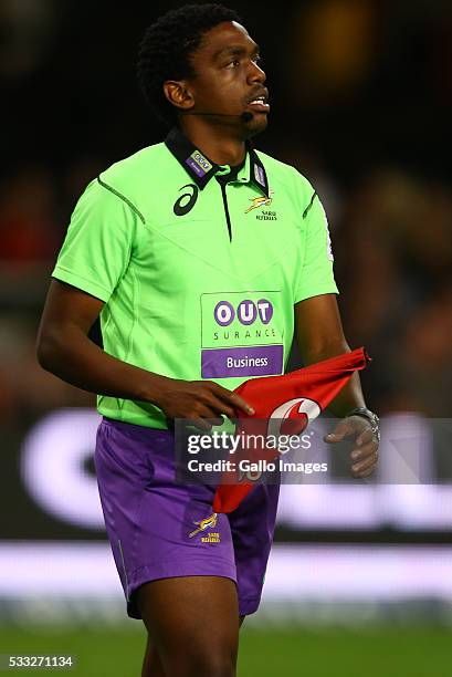 Assistant Referee Archie Sehlako during the round 13 Super Rugby match between Cell C Sharks and Southern Kings at Growthpoint Kings Park on May 21,...