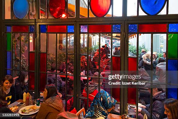 fahsionable ara cafe istiklal street, beyoglu - istiklal avenue stock pictures, royalty-free photos & images