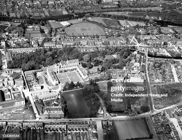 University- College Cork- The three sided building is at the centre of the picture with the Dairy Science Institute and gardens to the right. Cork...
