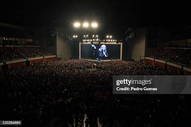 Adele performs at Meo Arena on May 21, 2016 in Lisbon, Portugal.