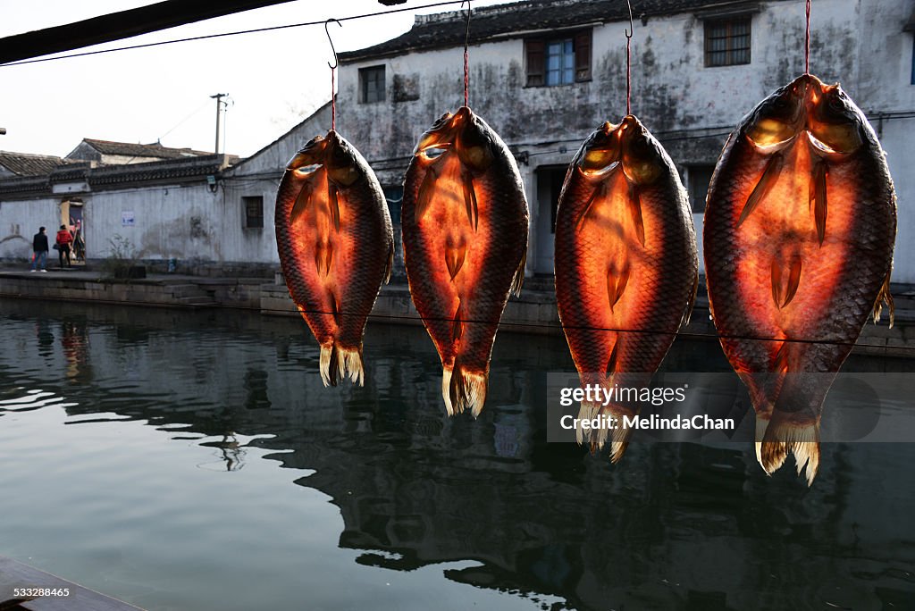 Sundried fish in old water town