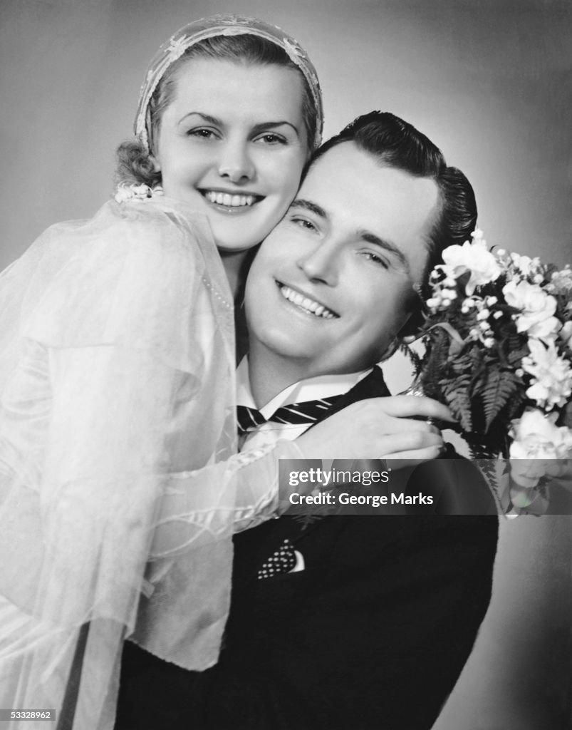 Bride and groom, portrait