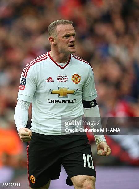 Wayne Rooney of Manchester United during The Emirates FA Cup final match between Manchester United and Crystal Palace at Wembley Stadium on May 21,...