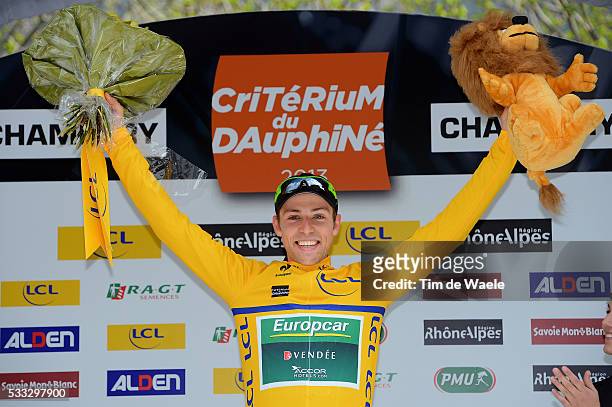 65th Criterium du Dauphine 2013 / Stage 1 Podium / VEILLEUX David Yellow Jersey / Celebration Joie Vreugde / Champery - Champery / Rit Etape /Tim De...