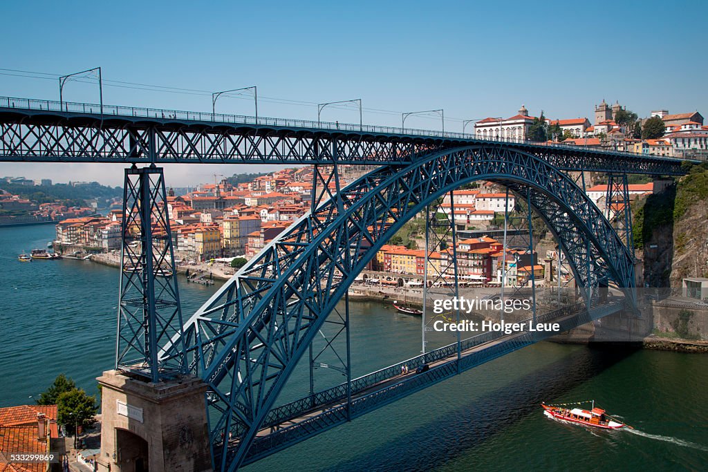 Ponte de Dom Luis bridge over Douro river