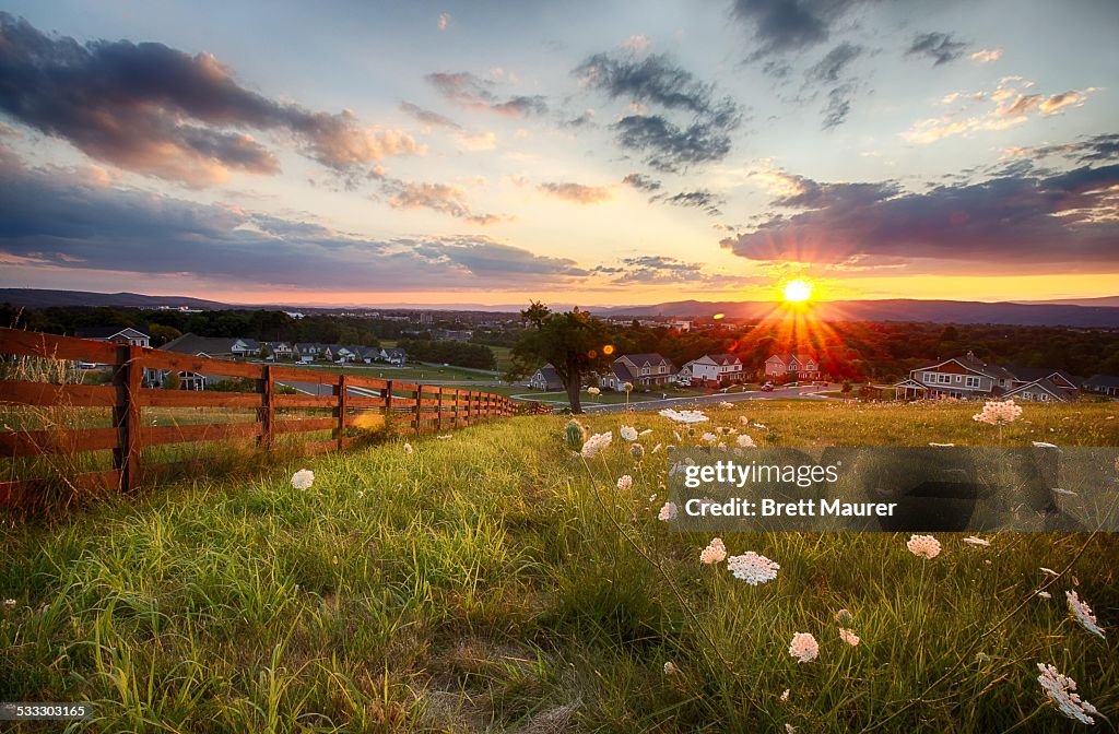 Overlooking Blacksburg Virginia and Virginia Tech