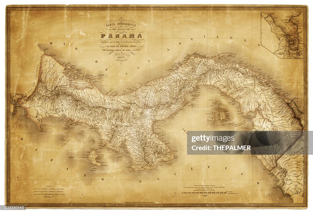 Mapa de Panamá, 1864
