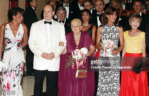 Princess Stephanie of Monaco , Prince Albert II of Monaco, Princess Antoinette of Monaco and Princess Caroline of Hanover arrive at the 57th Red...