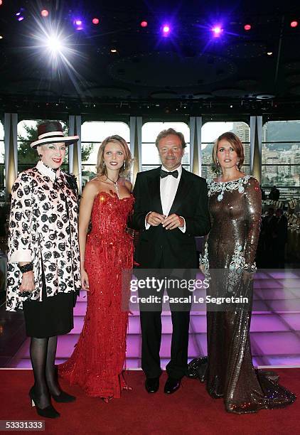 Genevieve De Fontenay, Miss France 2002 Sylvie Tellier of France, French TV Presenter Guillaume Durand and French Actress Natacha Amal arrive at the...