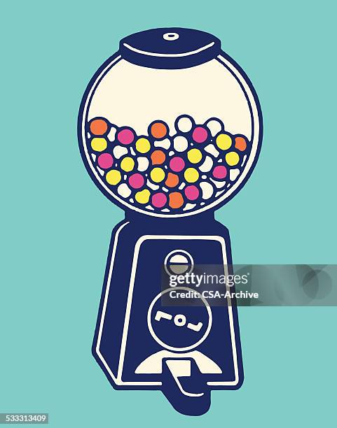 gumball machine - vending machine stock illustrations