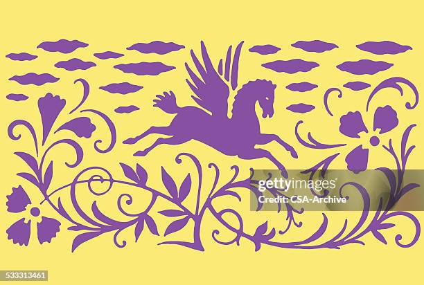 pegasus - bryce canyon stock illustrations