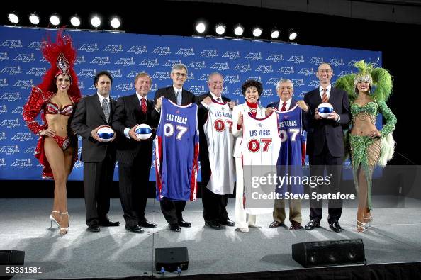 Showgirl Jennifer Gagliano, Palms Casino Resort president George ...