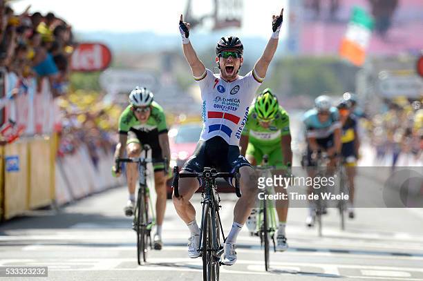 100th Tour de France 2013 / Stage 13 Arrival / Mark Cavendish Celebration Joie Vreugde / Peter Sagan Green Jersey / Bauke Mollema / Tours -...