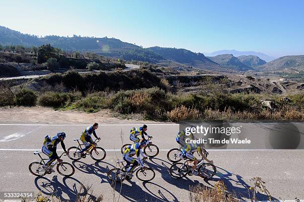 Team Vacansoleil 2011 / Training Illustration Illustratie / Peleton Peloton/ Landscape Paysage Landschap / Equipe Ploeg / Tim De Waele