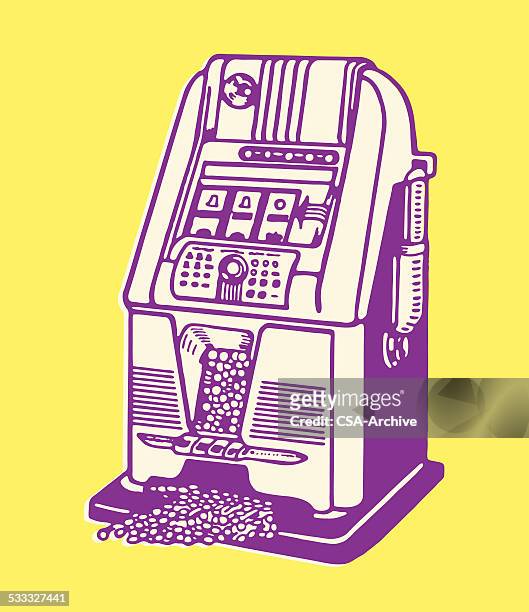 slot machine - quarter stock illustrations