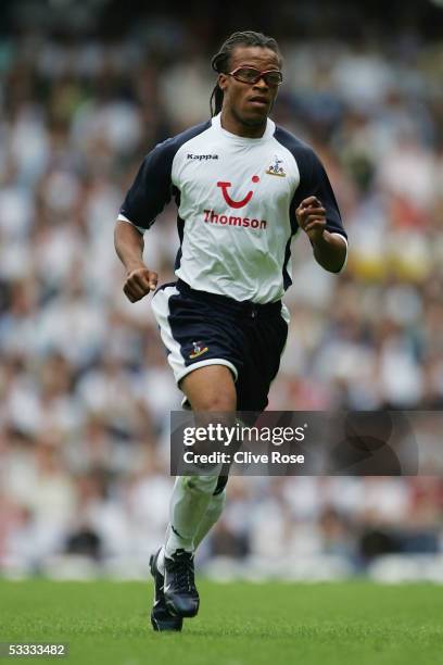 Edgar Davids of Totteham Hotspur in action during the Pre-Season friendly match between Tottenham Hotspur and FC Porto at White Hart Lane on August...