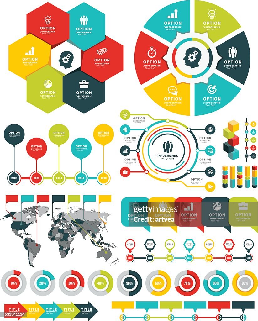 Infografik-Elemente und Timeline Set