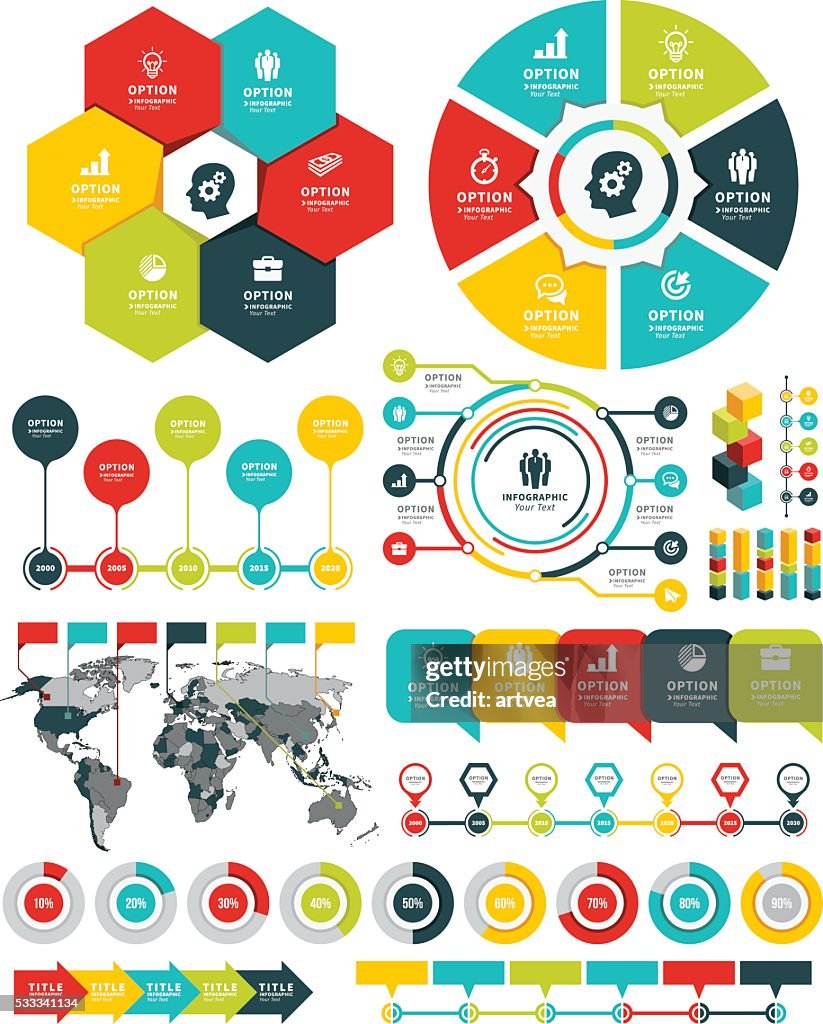 Infographic Elements and Timeline Set