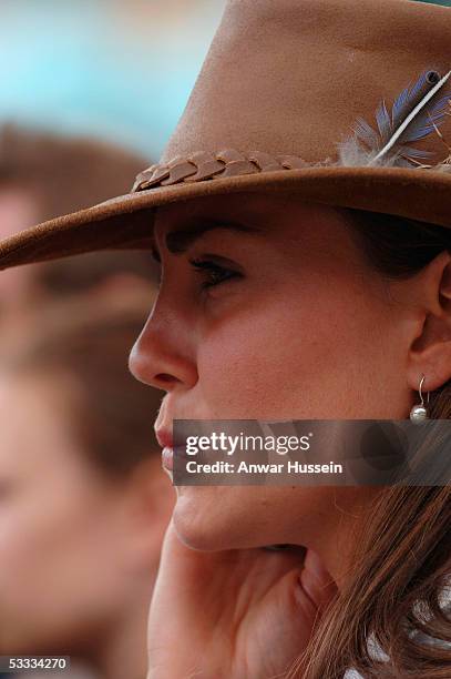 Kate Middleton, girlfriend of Prince William, attends the second day of the Gatcombe Park Festival of British Eventing at Gatcombe Park, on August 6,...