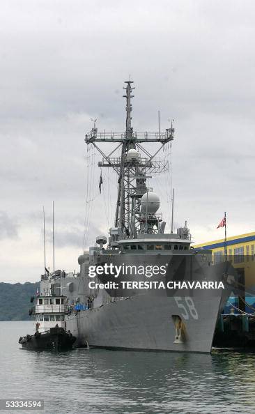 USS Samuel B. Roberts frigate awaits at USS Samuel B. Roberts frigate awaits at