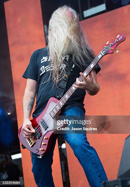 Musician John Campbell of Lamb Of God performs at MAPFRE Stadium on May 21, 2016 in Columbus, Ohio.