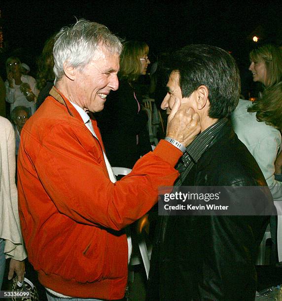 Composer/songwriter Burt Bacharach and former jockey Laffit Pincay talk at the premiere of "Laffit: All About Winning", a documentary celebrating the...