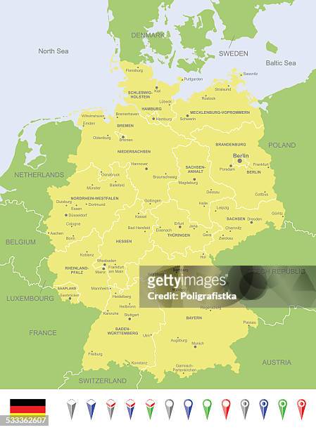 map of germany - frankfurt oder stock illustrations