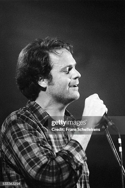 Gordon Downie, guitar and vocals, performs with the Tragically Hip at the Paradiso on February 5th 1993 in Amsterdam, the Netherlands.
