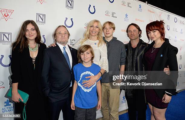 Musician Stephen Stills, Kristen Stills and Chris Stills with family attend the 4th Annual Light Up The Blues at the Pantages Theatre on May 21, 2016...