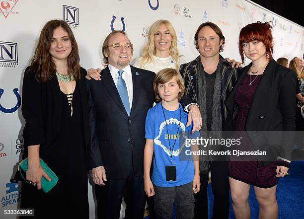 Musician Stephen Stills, Kristen Stills and Chris Stills with family attend the 4th Annual Light Up The Blues at the Pantages Theatre on May 21, 2016...