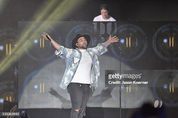Parson James and KYGO perform on stage during 2016 iHeartRadio Summer Pool Party at Fontainebleau Miami Beach on May 21, 2016 in Miami Beach, Florida.