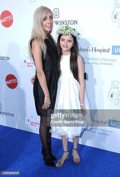 Singer Angelina Jordan and her mom attend the Kaleidoscope Ball at 3LABS on May 21, 2016 in Culver City, California.