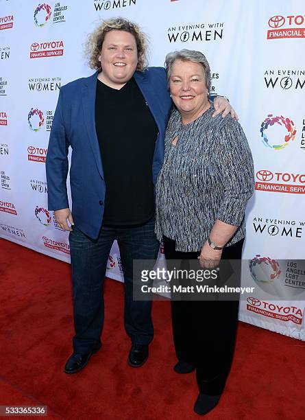 Actress Fortune Feimster and CEO, Los Angeles LGBT Center Lorri L. Jean attend An Evening with Women benefiting the Los Angeles LGBT Center at the...