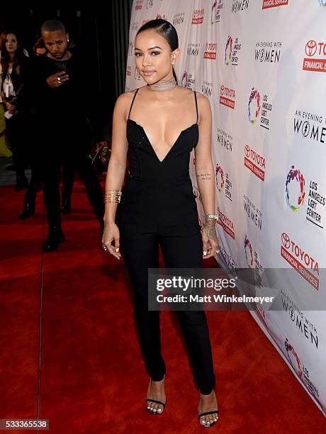 Model/actress Karrueche Tran attends An Evening with Women benefiting the Los Angeles LGBT Center at the Hollywood Palladium on May 21, 2016 in Los...