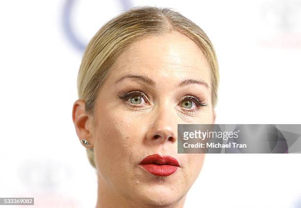 Christina Applegate arrives at the 4th Annual Light Up The Blues held at the Pantages Theatre on May 21, 2016 in Hollywood, California.