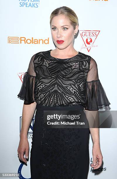 Christina Applegate arrives at the 4th Annual Light Up The Blues held at the Pantages Theatre on May 21, 2016 in Hollywood, California.