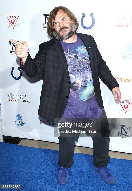 Jack Black arrives at the 4th Annual Light Up The Blues held at the Pantages Theatre on May 21, 2016 in Hollywood, California.